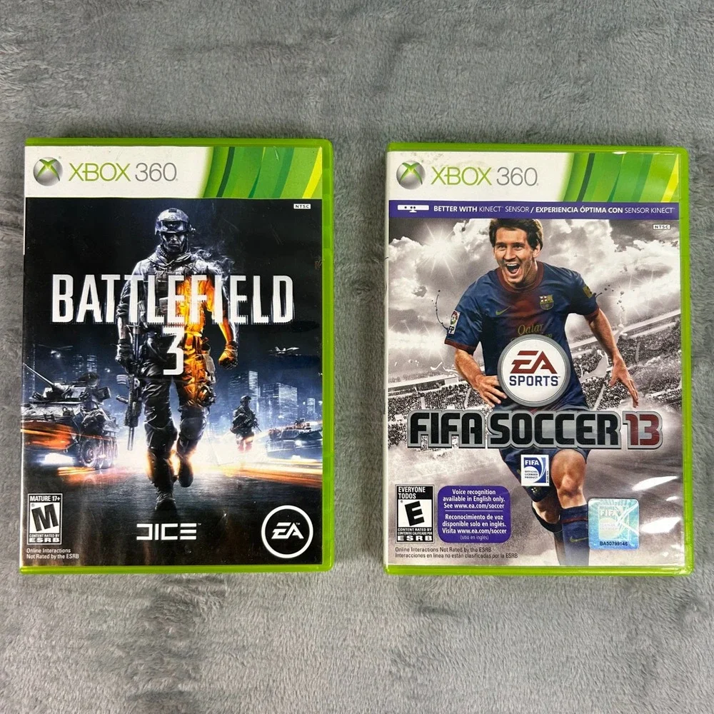 Xbox 360 Game Bundle Battlefield 3 and FIFA Soccer 13 EA Sports EA Games